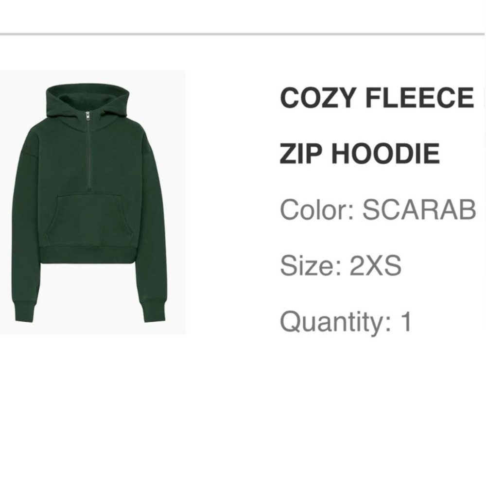 COZY FLEECE BOYFRIEND BOXY ½ ZIP HOODIE
